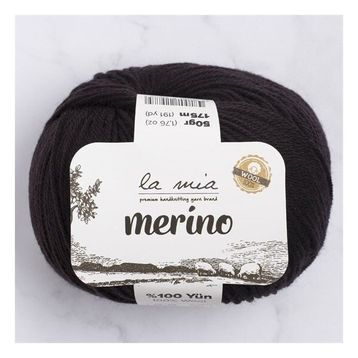 La Mia Merino 33790 L006 Siyah El Örgü İpi