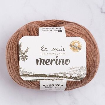 La Mia Merino 33795 L137 Kahverengi El Örgü İpi