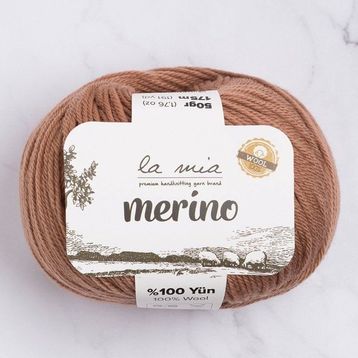 La Mia Merino 33795 L137 Kahverengi El Örgü İpi