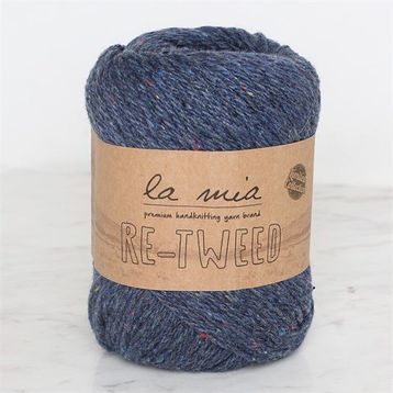 La Mia Re-Tweed L108 Lacivert Melanj El Örgü İpi