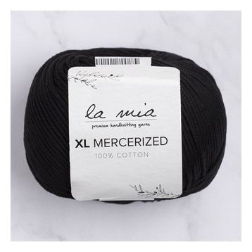 La Mia XL Mercerized 33758 1 Siyah El Örgü İpi