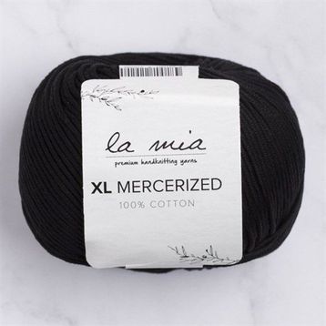 La Mia XL Mercerized 33758 1 Siyah El Örgü İpi