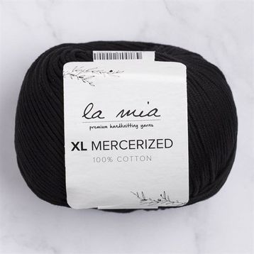 La Mia XL Mercerized 33758 1 Siyah El Örgü İpi