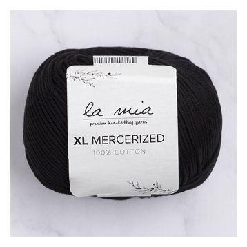 La Mia XL Mercerized 33758 1 Siyah El Örgü İpi