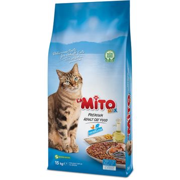 La Mito Mix Tavuklu Balıklı Renkli Tane 15 kg Yetişkin Kedi Maması