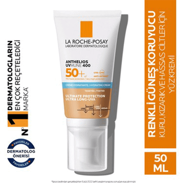 La Roche-Posay Anthelios Uvmune 400 SPF50+ Hydrating Cream Tinted 50 ml Güneş Kremi