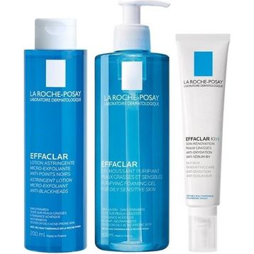 La Roche-Posay Effaclar Yağlı Ciltler İçin Pürüzsüzleştiren Siyah Nokta Karşıtı Bakım Seti