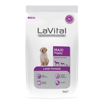 La Vital Maxi Puppy Kuzu Etli 3 kg Büyük Irk Yavru Kuru Köpek Maması