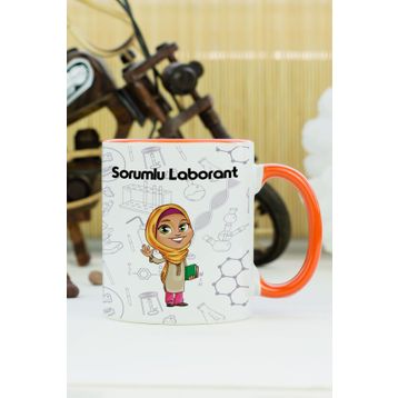 Laborant Turuncu Kupa Bardak