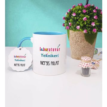 Laboratuvar Teknikeri Mavi Kupa Bardak