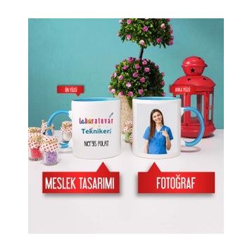 Laboratuvar Teknikeri Mavi Kupa Bardak