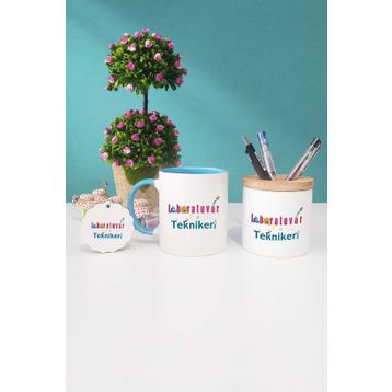 Laboratuvar Teknikeri Mavi Kupa Bardak