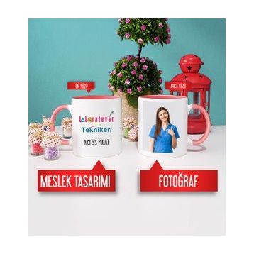 Laboratuvar Teknikeri Pembe Kupa Bardak