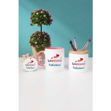 Laboratuvar Teknikeri Pembe Kupa Bardak