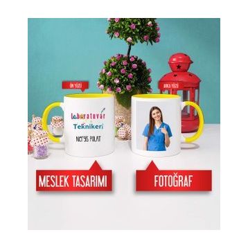 Laboratuvar Teknikeri Sarı Kupa Bardak