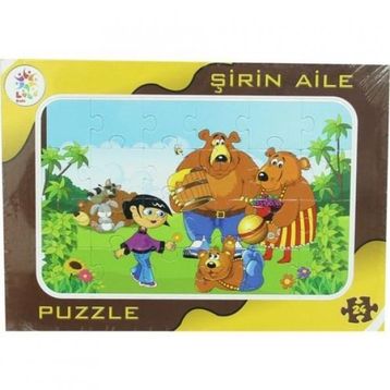 Laço Kids Frame Şirin Aile Puzzle