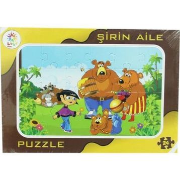 Laço Kids Frame Şirin Aile Puzzle