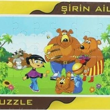 Laço Kids Frame Şirin Aile Puzzle