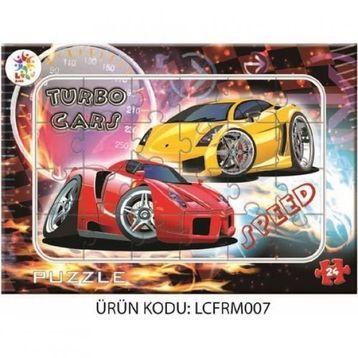 Laço Kids Frame Turbo Cars Puzzle