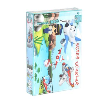 Laço Kids Süper Uçaklar 100 Parça Kutu Puzzle