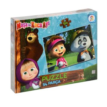 Laço MS7539 Masha Koca Ayı 54 Parça Kutu Puzzle