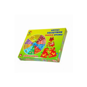 Laço Şirin Hayvanlar Ingilizce Eğitici Puzzle