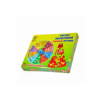 Laço Şirin Hayvanlar Ingilizce Eğitici Puzzle