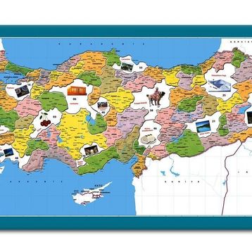 Laço Siyasi Harita Frame 81 Parça Puzzle