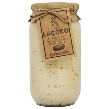 Laçoko 1 kg Doğal Az Kavrulmuş Çiğ Parçacıklı Ballı Yer Fıstığı Ezmesi