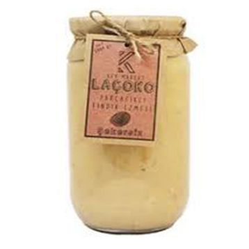 Laçoko 1 kg Şekersiz Katkısız Glutensiz Vegan Doğal Çifte Kavrulmuş Parçacıklı Ballı Yer Fıstığı Ezmesi