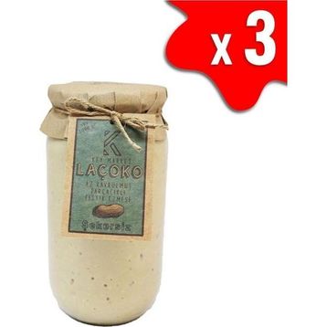 Laçoko 3 kg İsme Özel Şekersiz,Glutensiz,Doğal Çifte Kavrulmuş Parçacıklı Extra Crunchy Fıstık Ezmesi