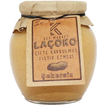Laçoko 350 gr Doğal Çifte Kavrulmuş Yer Fıstığı Ezmesi