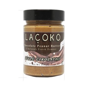 Laçoko 640 gr Şeker İlavesiz Doğal Çikolatalı Yer Fıstığı Ezmesi