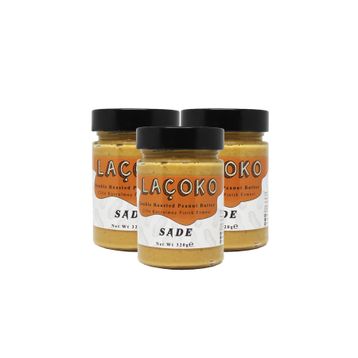 Laçoko 960 gr Şekersiz Katkısız Glutensiz Vegan Doğal Çifte Kavrulmuş Yer Fıstığı Ezmesi