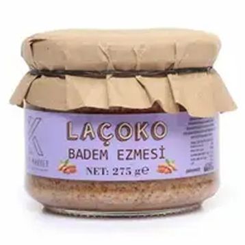 Laçoko Şekersiz Katkısız Glutensiz Vegan 275 gr Doğal Badem Ezmesi