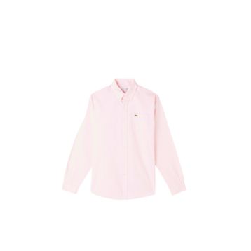 Lacoste CH1911F Regular Fit Düğmeli Yaka Organik Pamuk Açık Pembe Erkek Gömlek