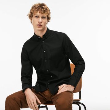 Lacoste CH1941 Regular Fit Siyah Erkek Gömlek