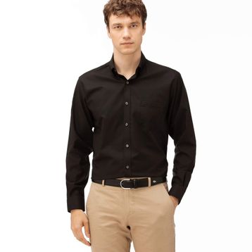 Lacoste CH1941 Regular Fit Siyah Erkek Gömlek
