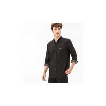 Lacoste CH1941 Regular Fit Siyah Erkek Gömlek