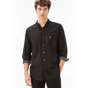 Lacoste CH1941 Regular Fit Siyah Erkek Gömlek