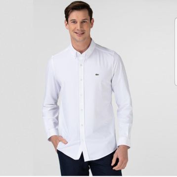 Lacoste CH5843 Beyaz Slim Fit Erkek Gömlek