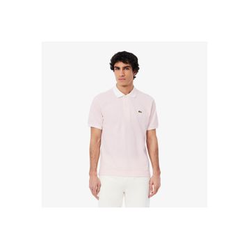 Lacoste L.12.12 Classic Fit Çizgili Pembe Polo Erkek T-shirt
