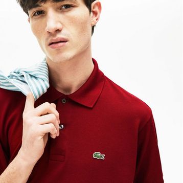 Lacoste L1212 Bordo Erkek T-shirt