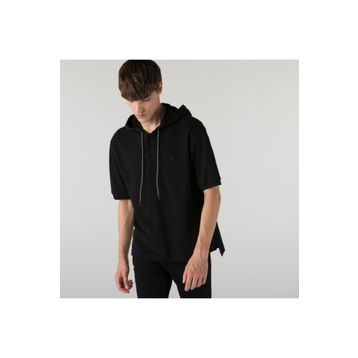 Lacoste Siyah Erkek Relaxed Fit Bisiklet Yaka Baskılı T-shirt