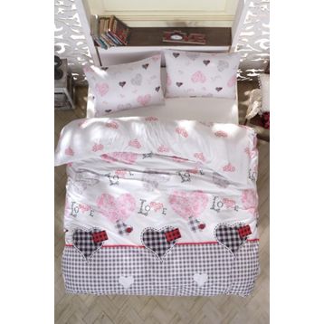 Lady Moda 153-99-001864 Love Çift Kişilik Nevresim Seti