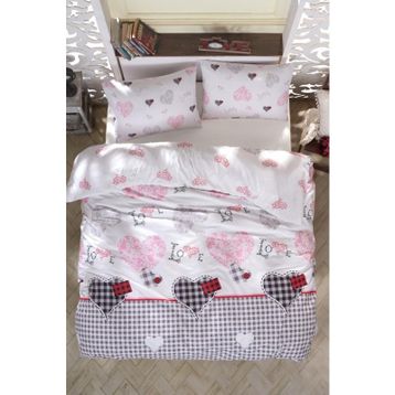 Lady Moda 153-99-001864 Love Çift Kişilik Nevresim Seti