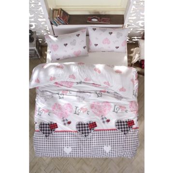 Lady Moda 153-99-001864 Love Çift Kişilik Nevresim Seti