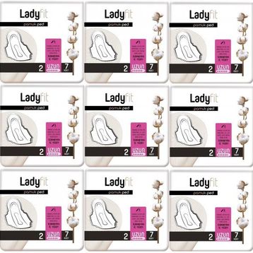 Ladyfit Uzun 9x7 Adet Pamuk Ped