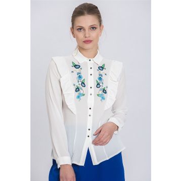 Lafaba 17Y014746 Beyaz Kadın Gömlek