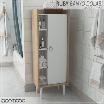 Lagomood Ruby Beyaz Meşe Çok Amaçlı Dolap